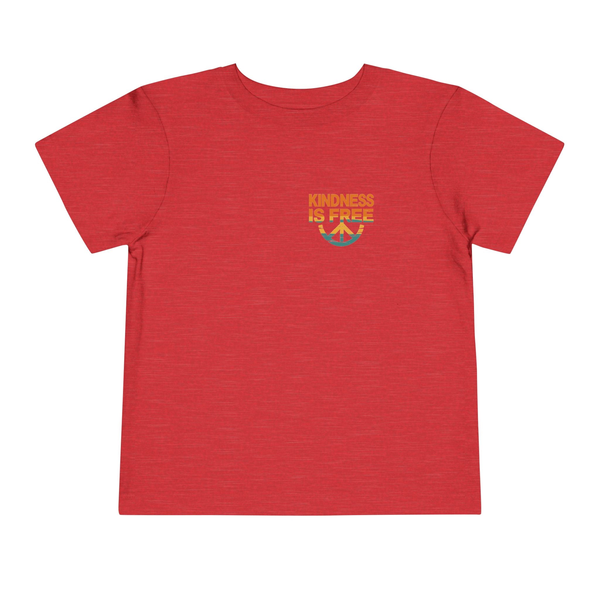 Toddler Short Sleeve Tee - Kindness Is Free Peace Design