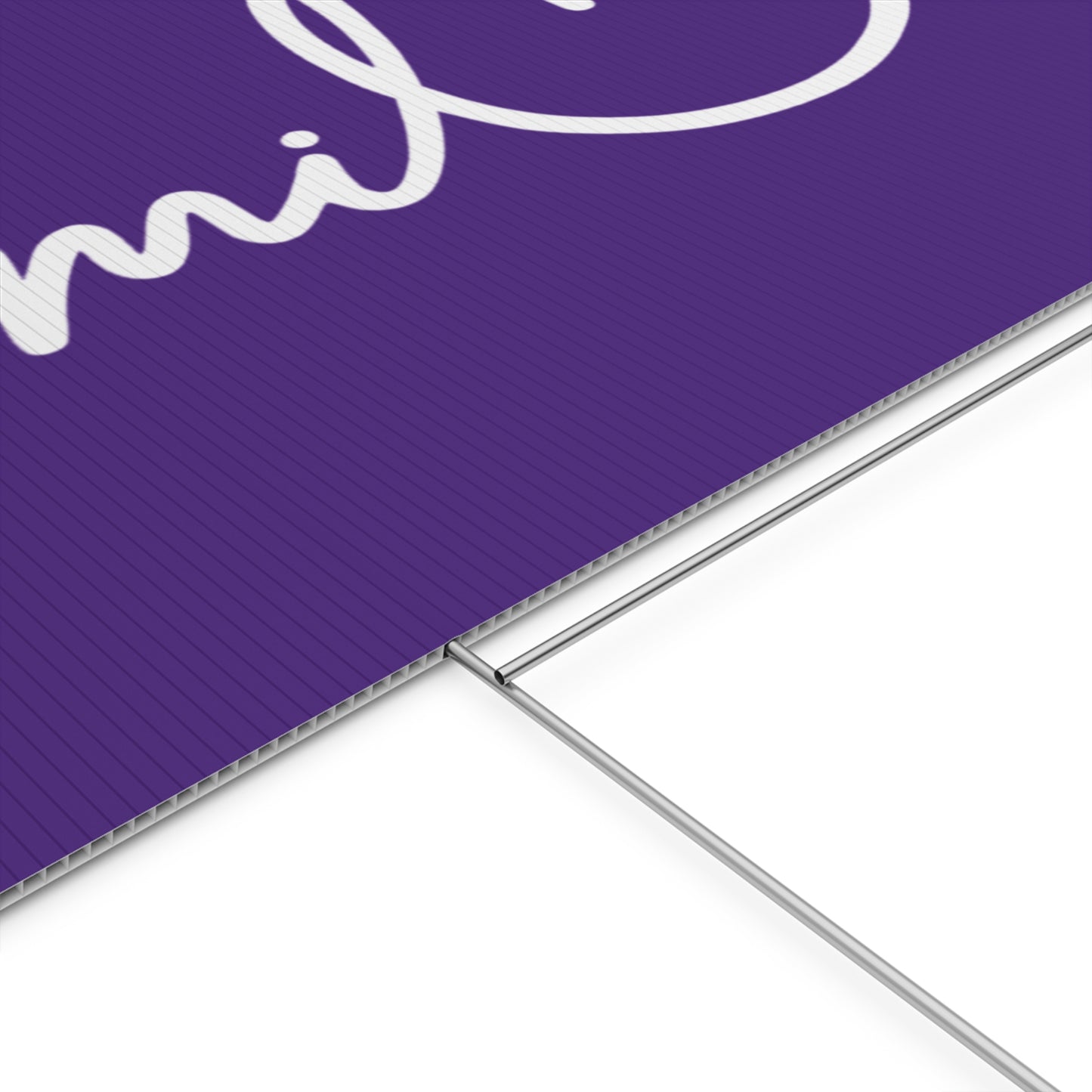 Purple Smile Yard Sign