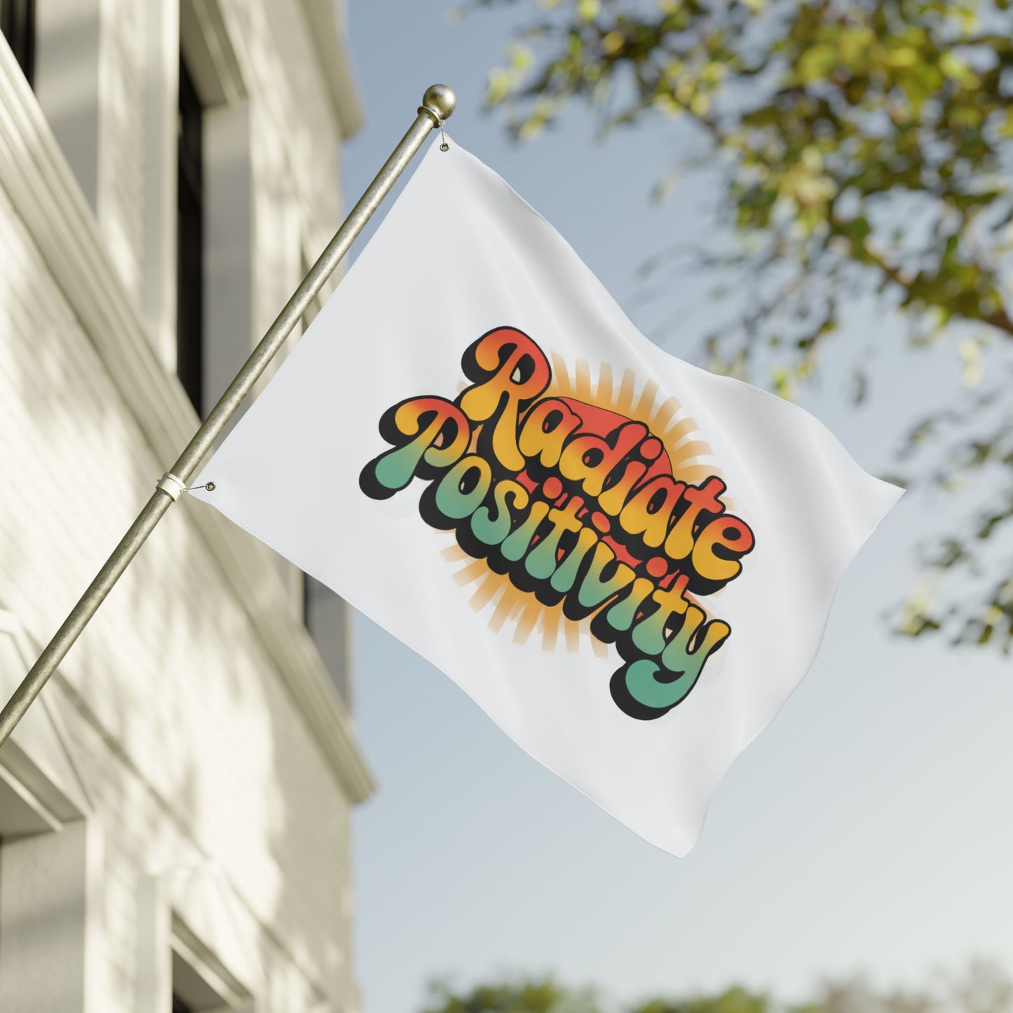 Radiate Positivity Double Sided Flag
