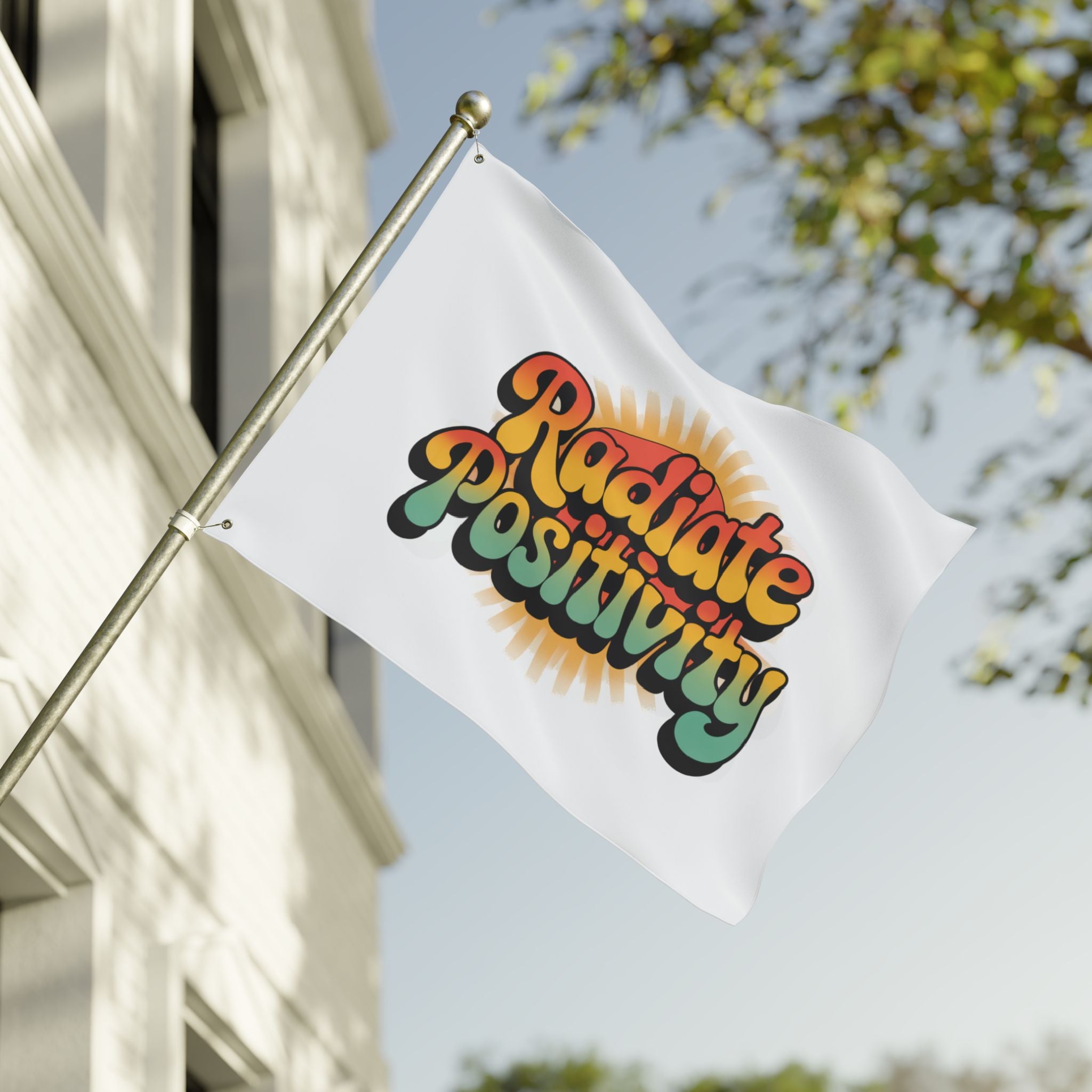 Radiate Positivity Double Sided Flag
