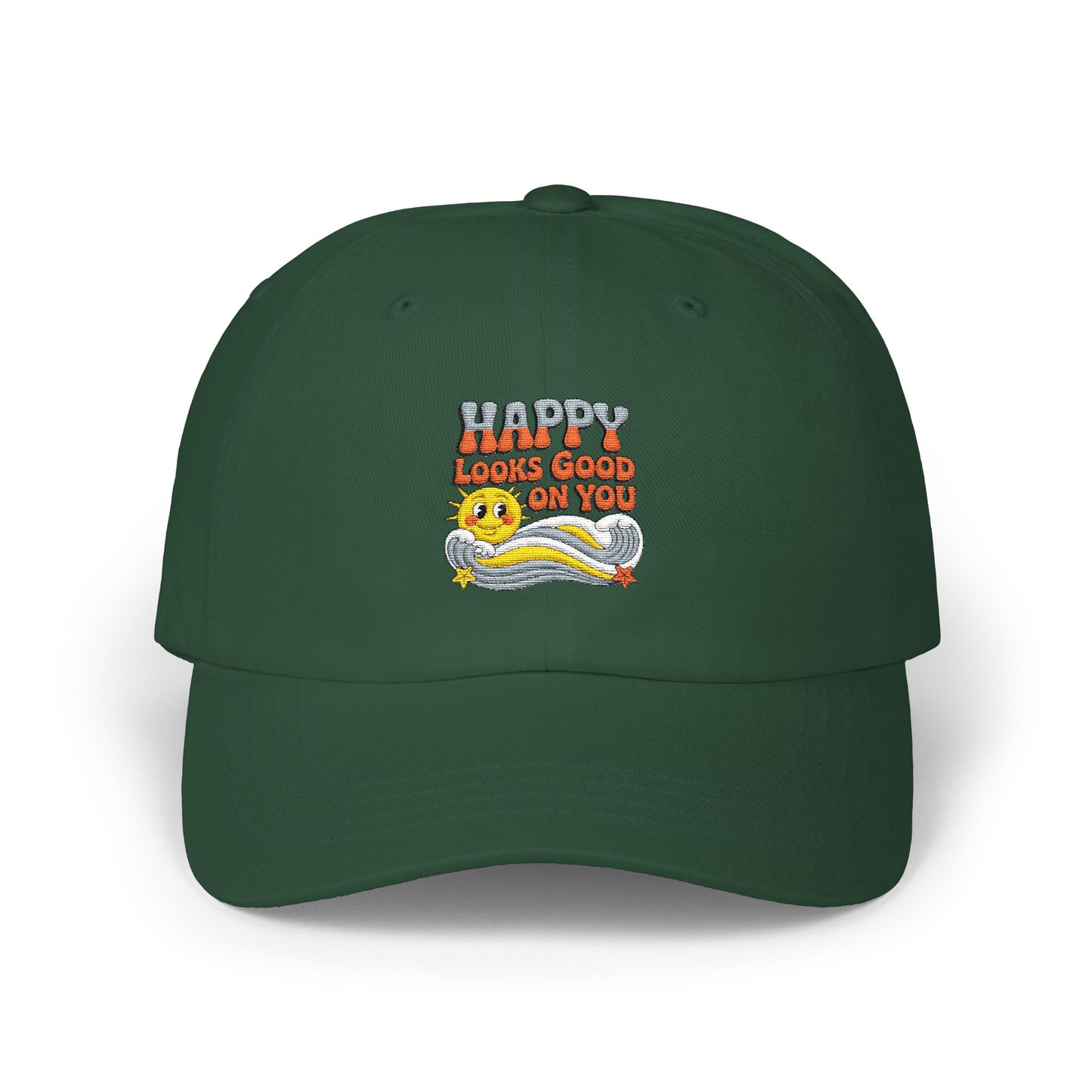 'Happy Looks Good On You' Smiley Retro Dad Hat