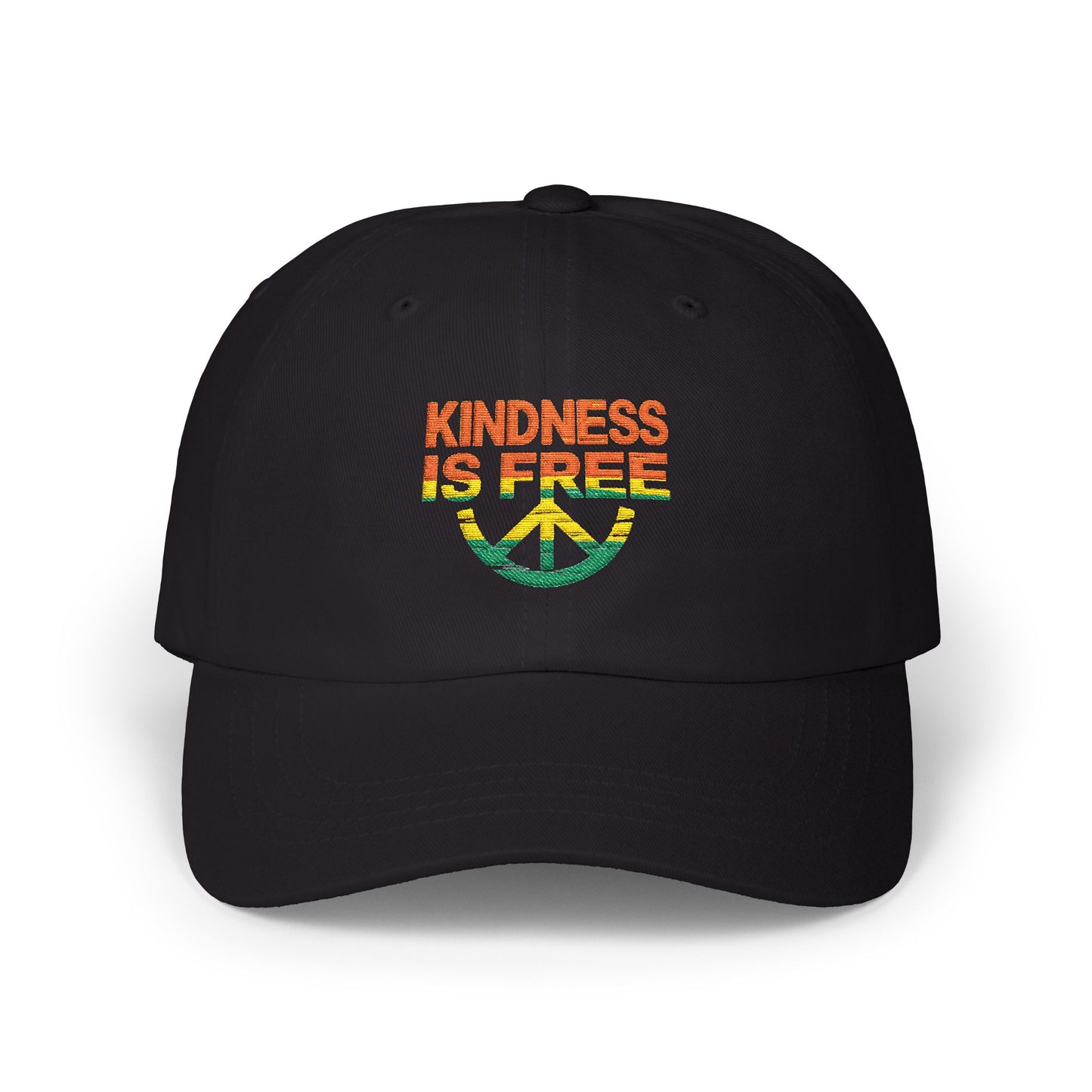 "Kindness Is Free" Peace Sign Embroidered Hat