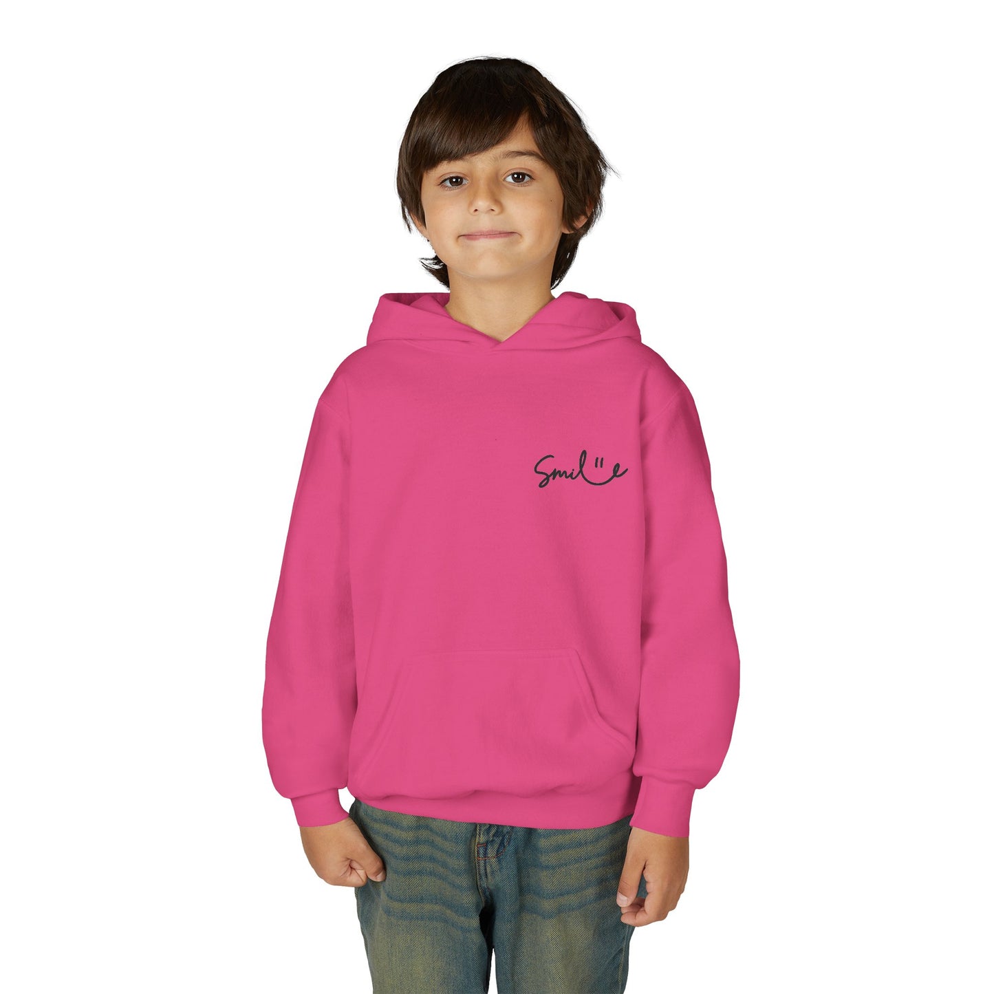 Smile Youth Hoodie - Cozy Heavy Blend Sweatshirt for Kids