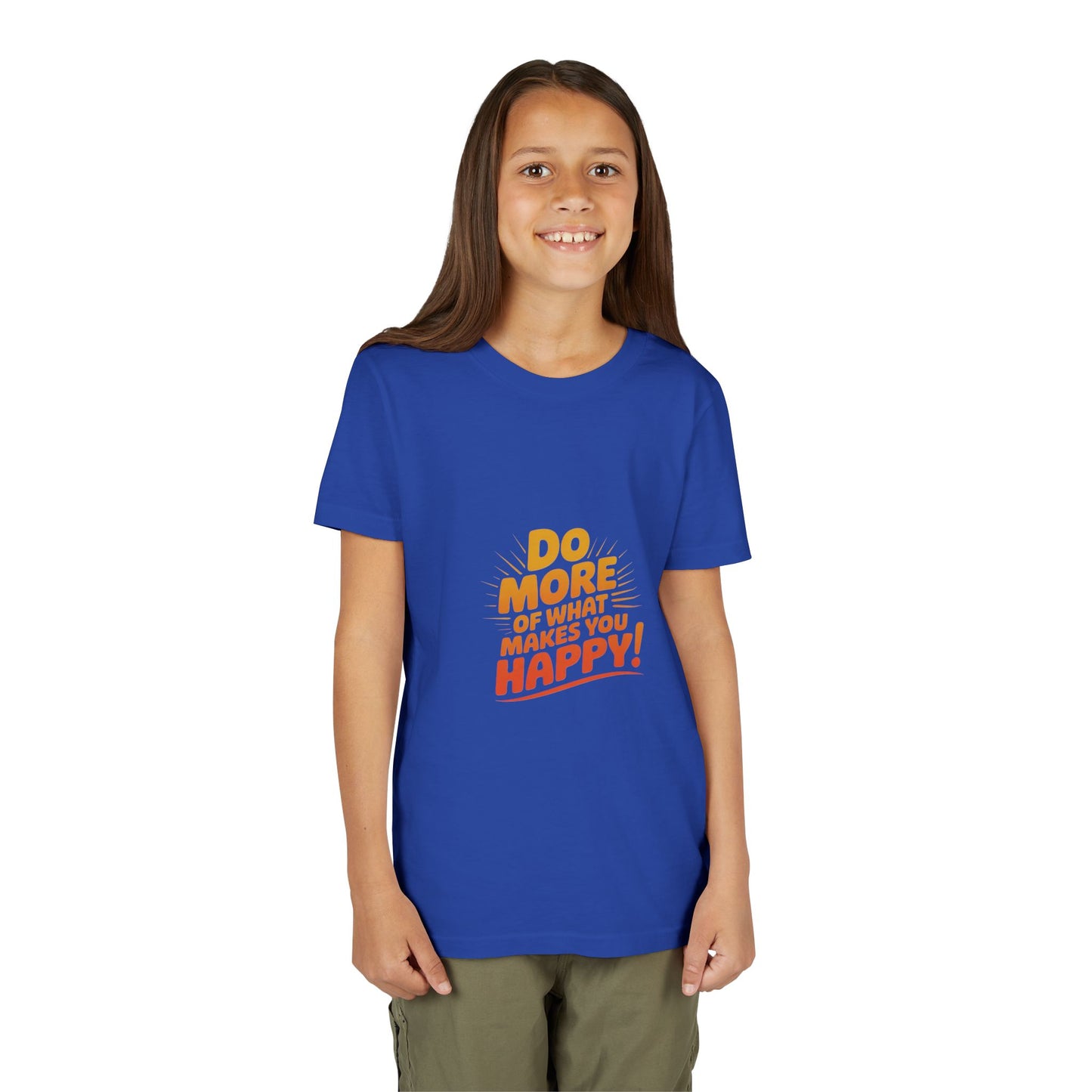 Youth Tee — “Do More of What Makes You Happy!” Positive Graphic Kids T‑Shirt