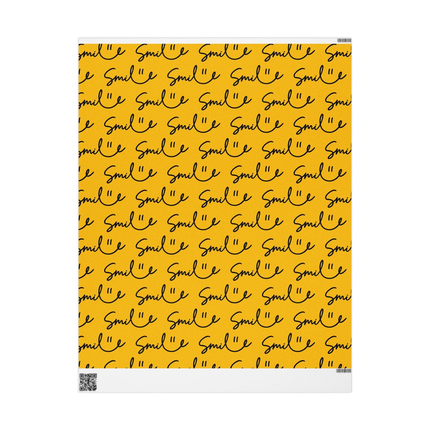Yellow/Black Smile Stylish Gift Wrapping Paper for Any Occasion