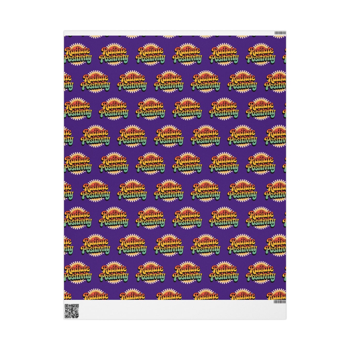 Purple Radiate Positivity Wrapping Paper for Celebrations