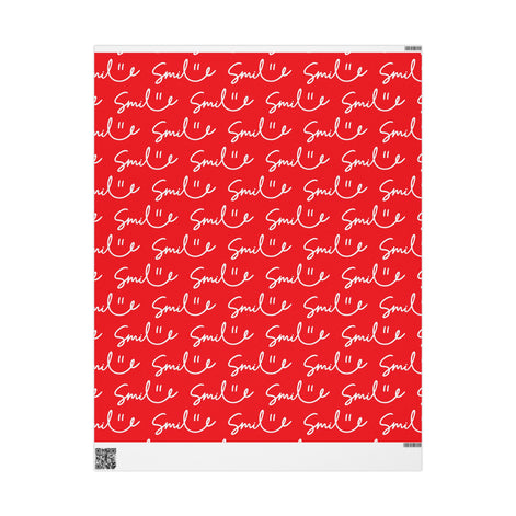 Red Smile Stylish Gift Wrapping Paper for Any Occasion