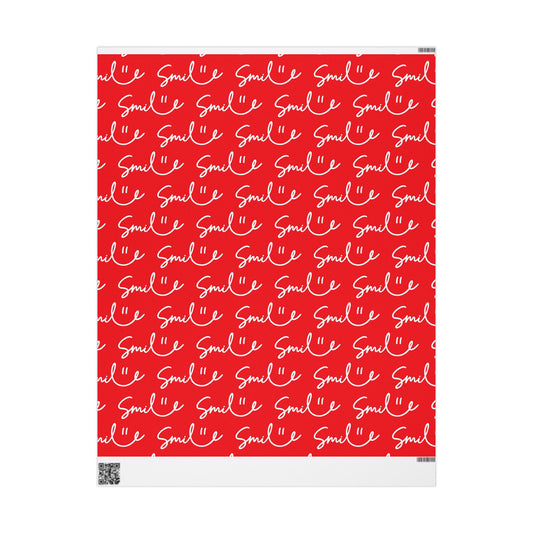 Red Smile Stylish Gift Wrapping Paper for Any Occasion