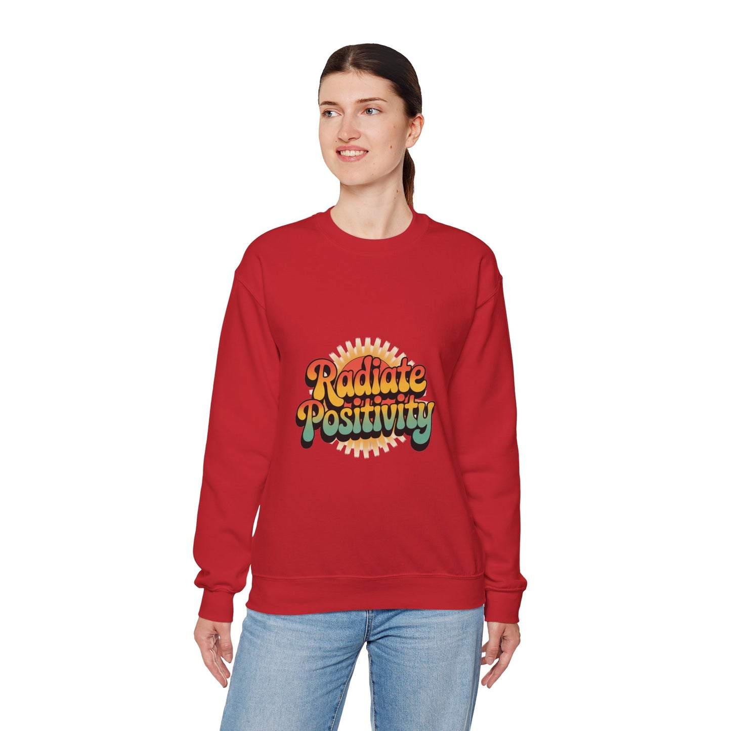 Radiate Positivity Unisex Heavy Blend Crewneck Sweatshirt