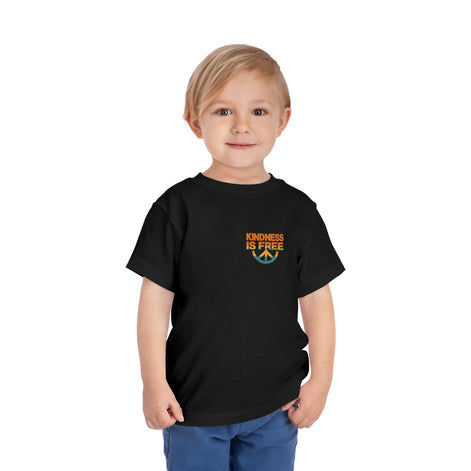 Toddler Short Sleeve Tee - Kindness Is Free Peace Design