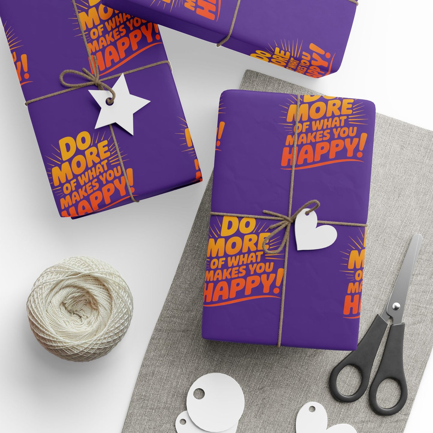 Wrapping Paper — 'Do More of What Makes You Happy' Gift Wrap