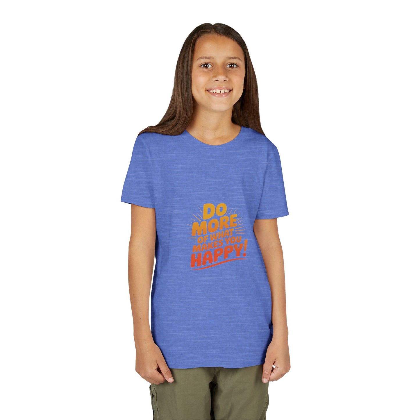 Youth Tee — “Do More of What Makes You Happy!” Positive Graphic Kids T‑Shirt