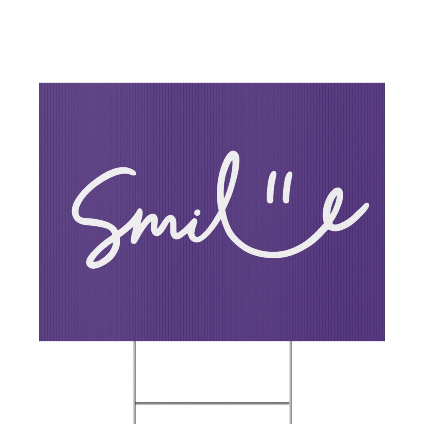 Purple Smile Yard Sign