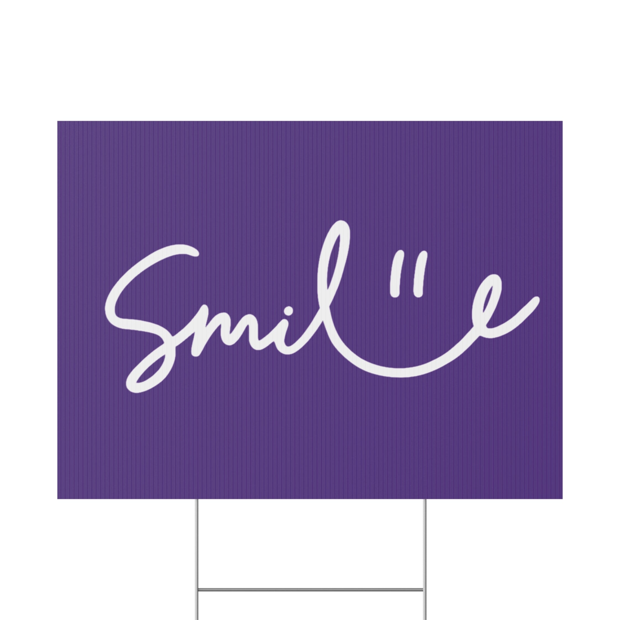 Purple Smile Yard Sign