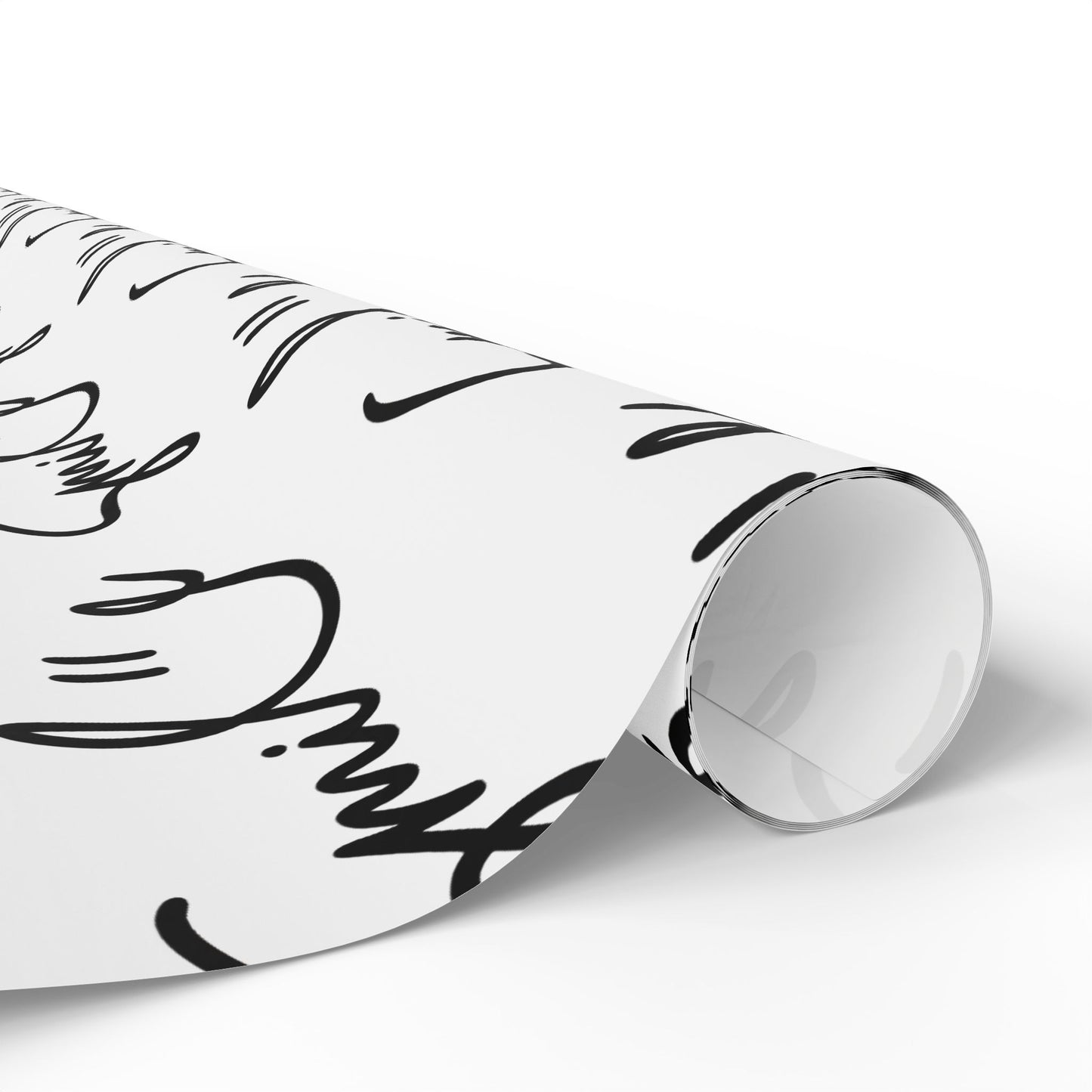 White/Black Smile Stylish Gift Wrapping Paper for Any Occasion