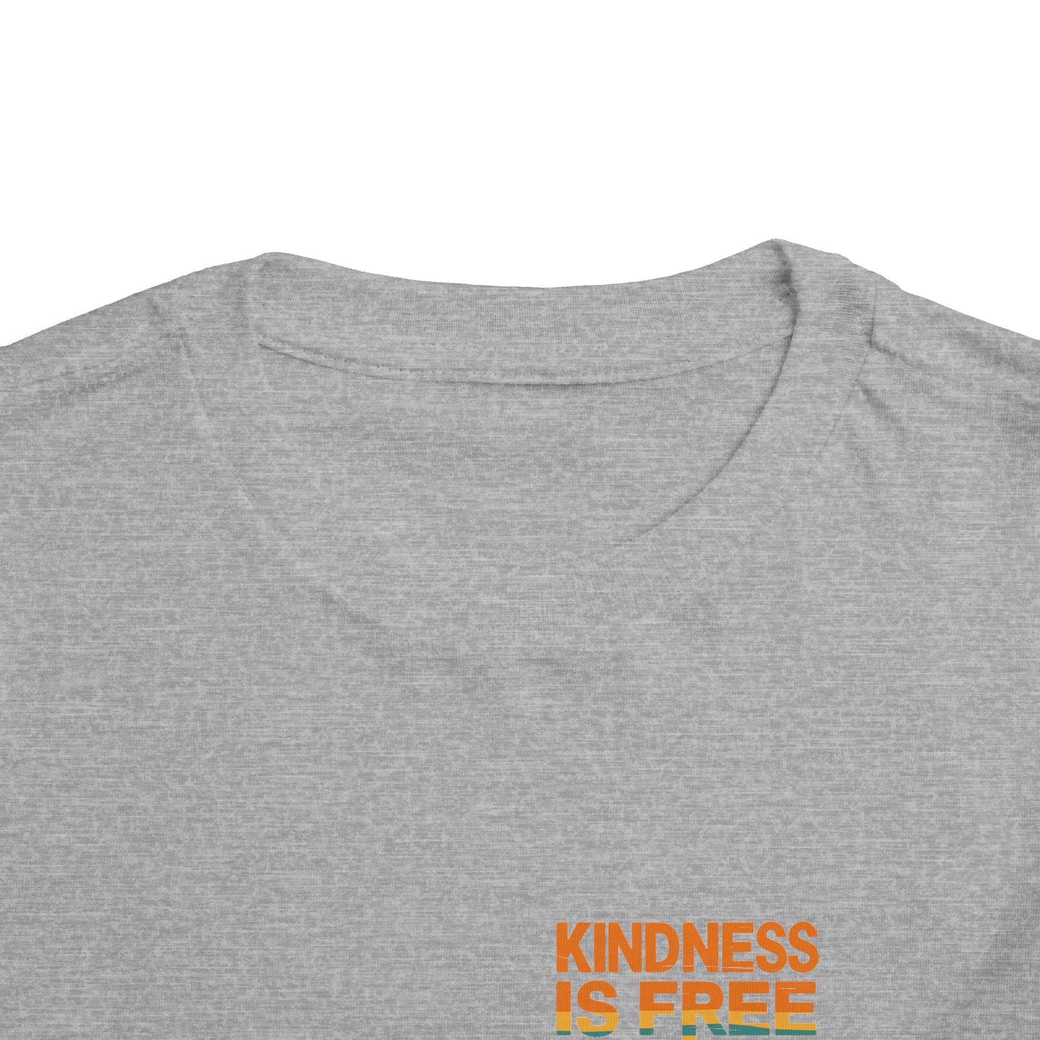Toddler Short Sleeve Tee - Kindness Is Free Peace Design