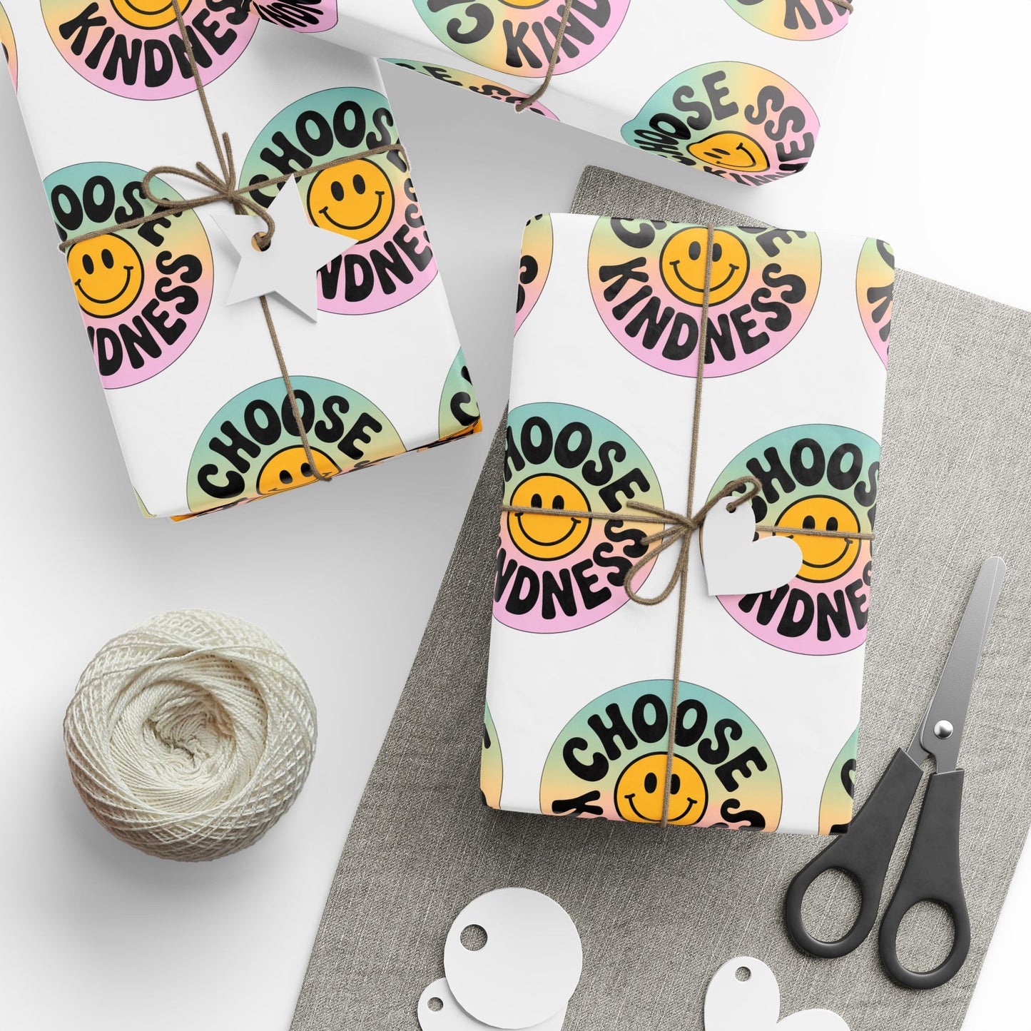 White Choose Kindness Wrapping Papers