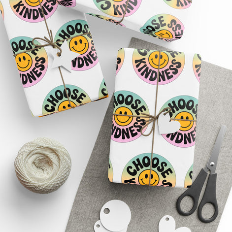 White Choose Kindness Wrapping Papers