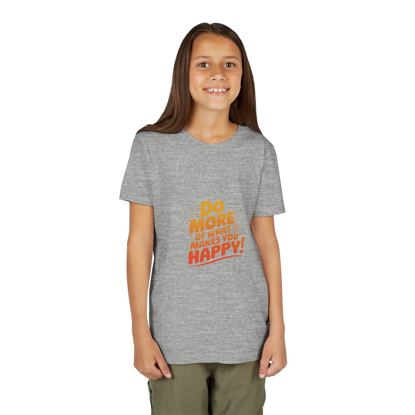 Youth Tee — “Do More of What Makes You Happy!” Positive Graphic Kids T‑Shirt