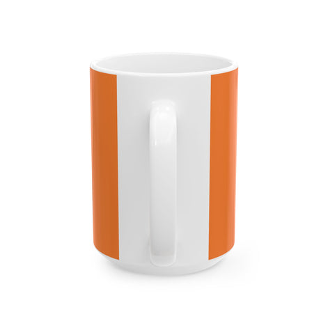 Orange Radiate Positivity Ceramic Coffee Mug,  11oz & 15oz