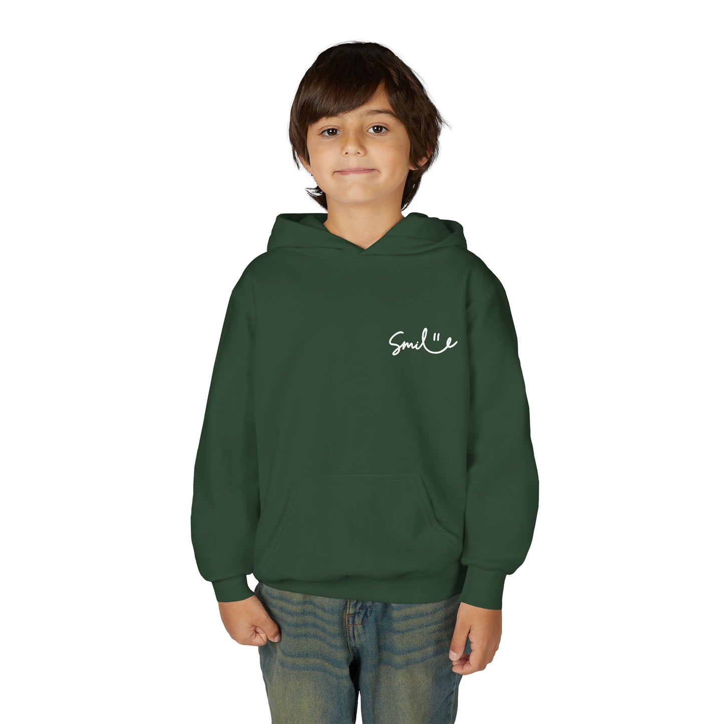 Smile Youth Hoodie - Cozy Heavy Blend Sweatshirt for Kids