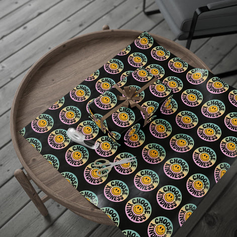 Black Choose Kindness Wrapping Papers