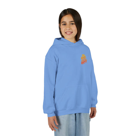 Youth Hoodie — "Do More of What Makes You Happy" Positive Graphic