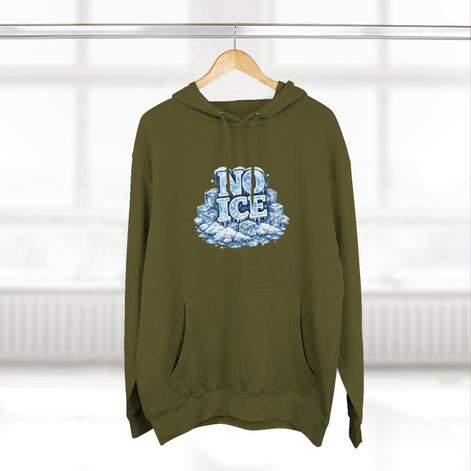 No ICE Graphic Hoodie — Funny Winter Climate Change Sweatshirt