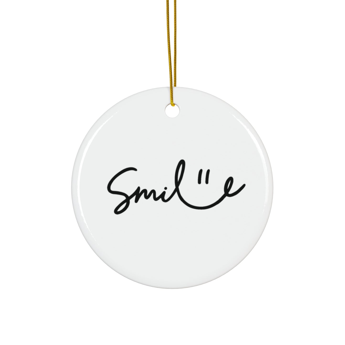 Smile Ceramic Ornament - 4 Fun Shapes for Holiday Decor