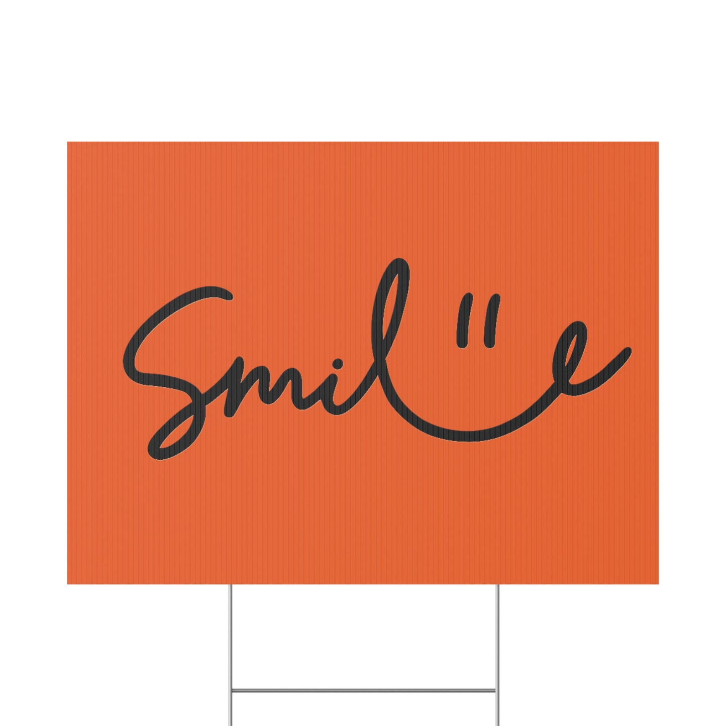 Orange Smile Yard Sign