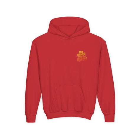 Youth Hoodie — "Do More of What Makes You Happy" Positive Graphic