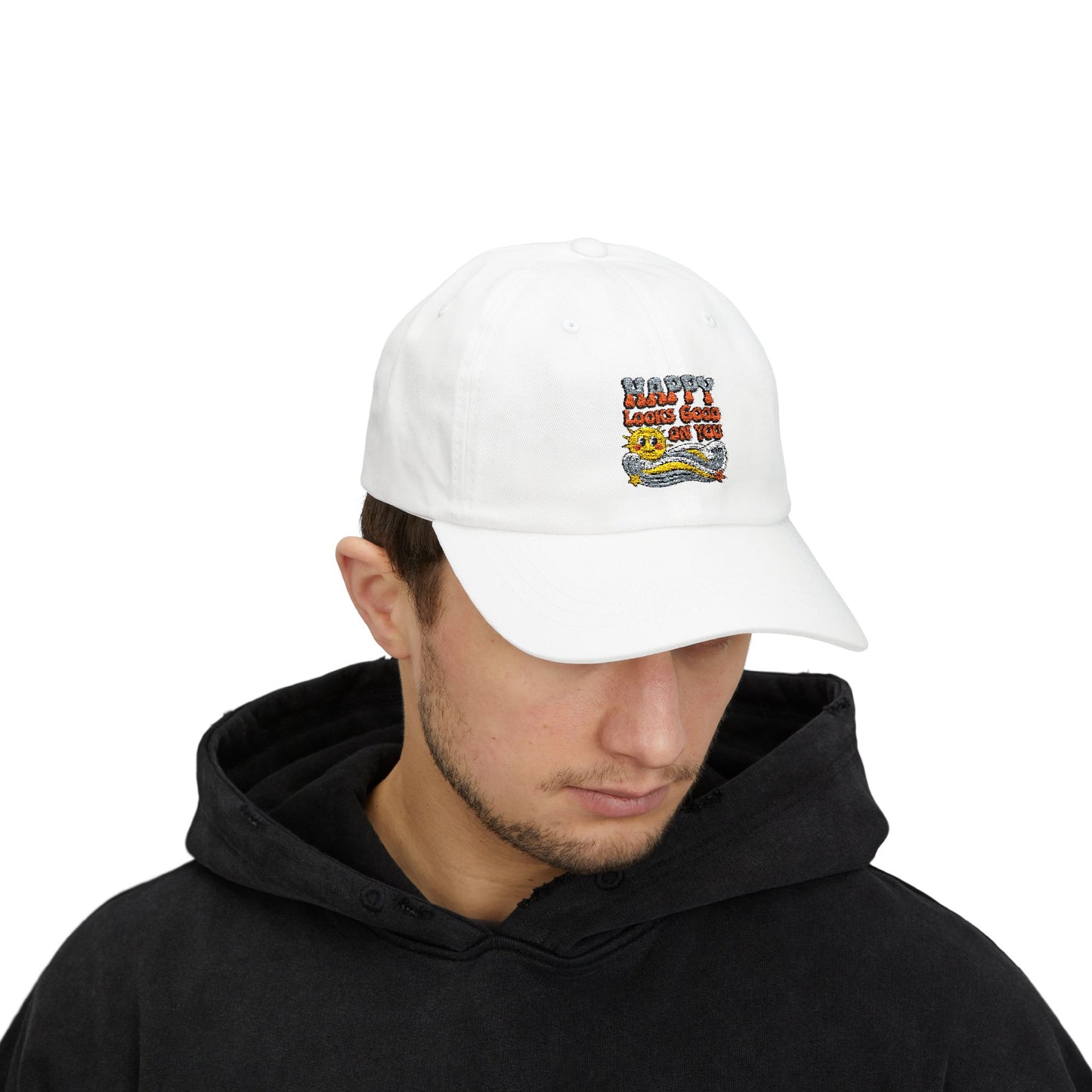 'Happy Looks Good On You' Smiley Retro Dad Hat