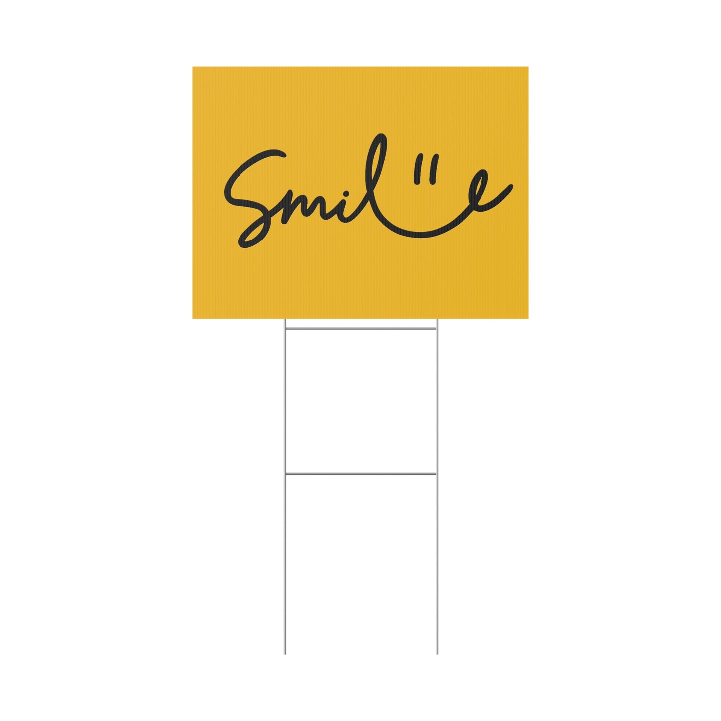 Yellow Smile Yard Sign