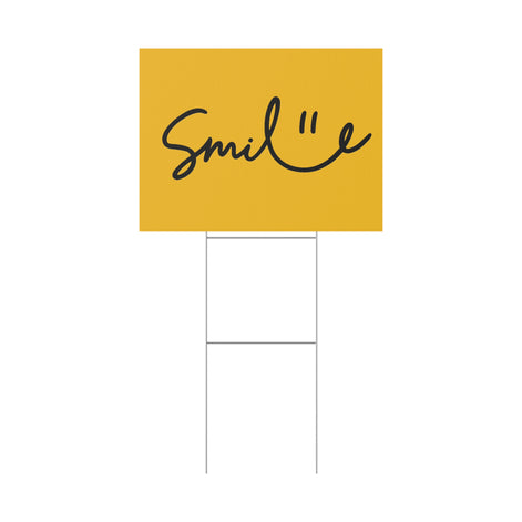 Yellow Smile Yard Sign