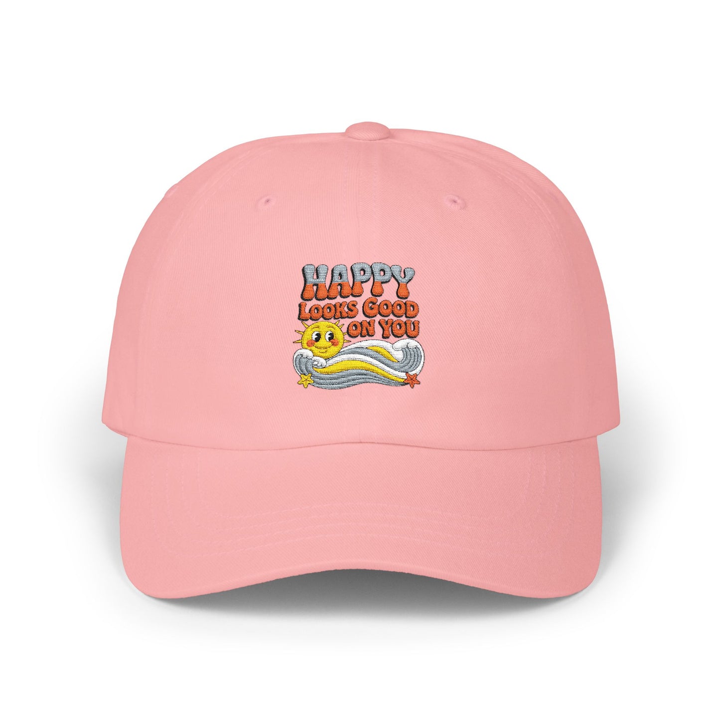 'Happy Looks Good On You' Smiley Retro Dad Hat
