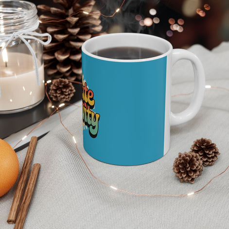 Turquoise Radiate Positivity Ceramic Coffee Mug,  11oz & 15oz