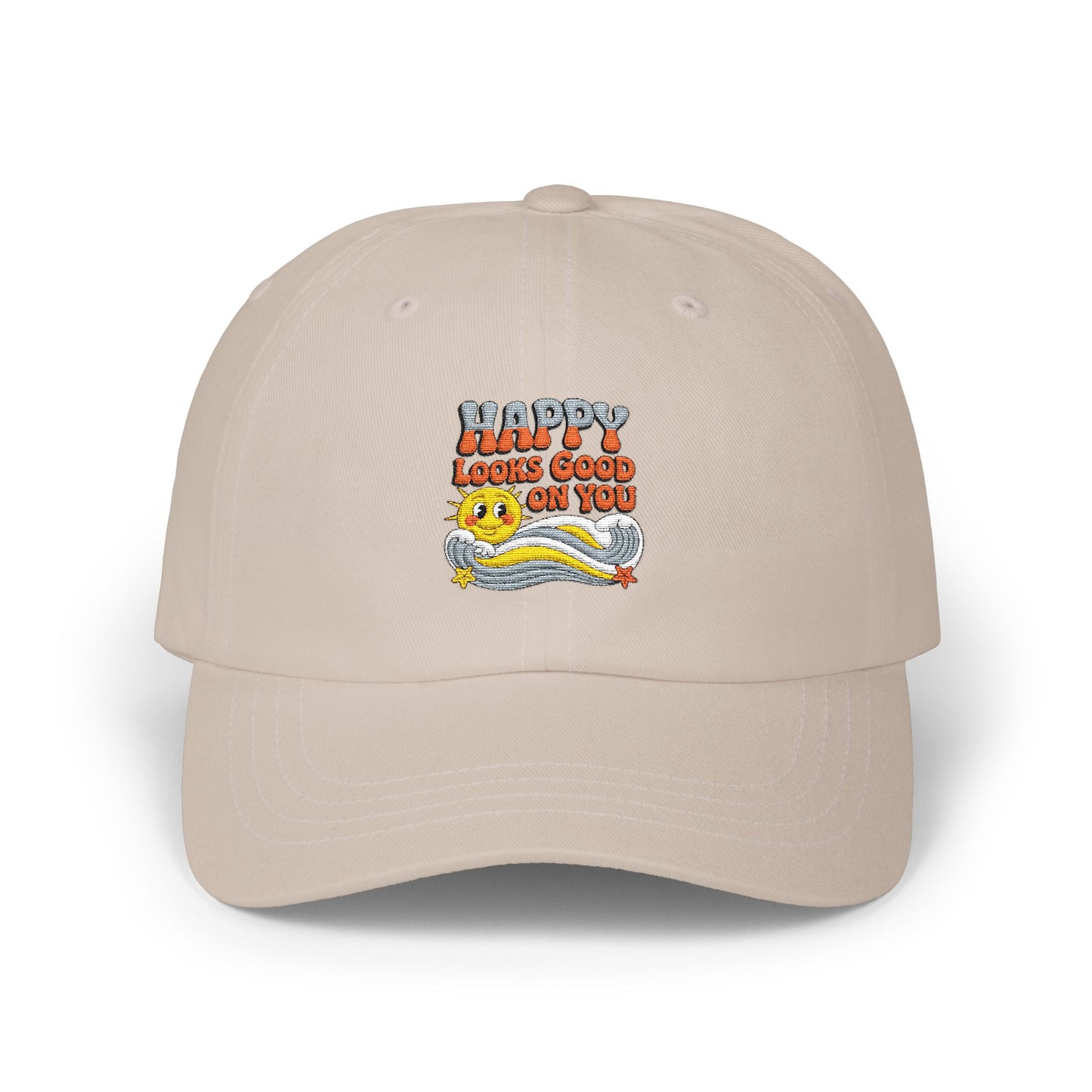 'Happy Looks Good On You' Smiley Retro Dad Hat