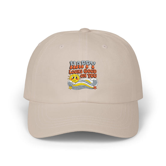 'Happy Looks Good On You' Smiley Retro Dad Hat
