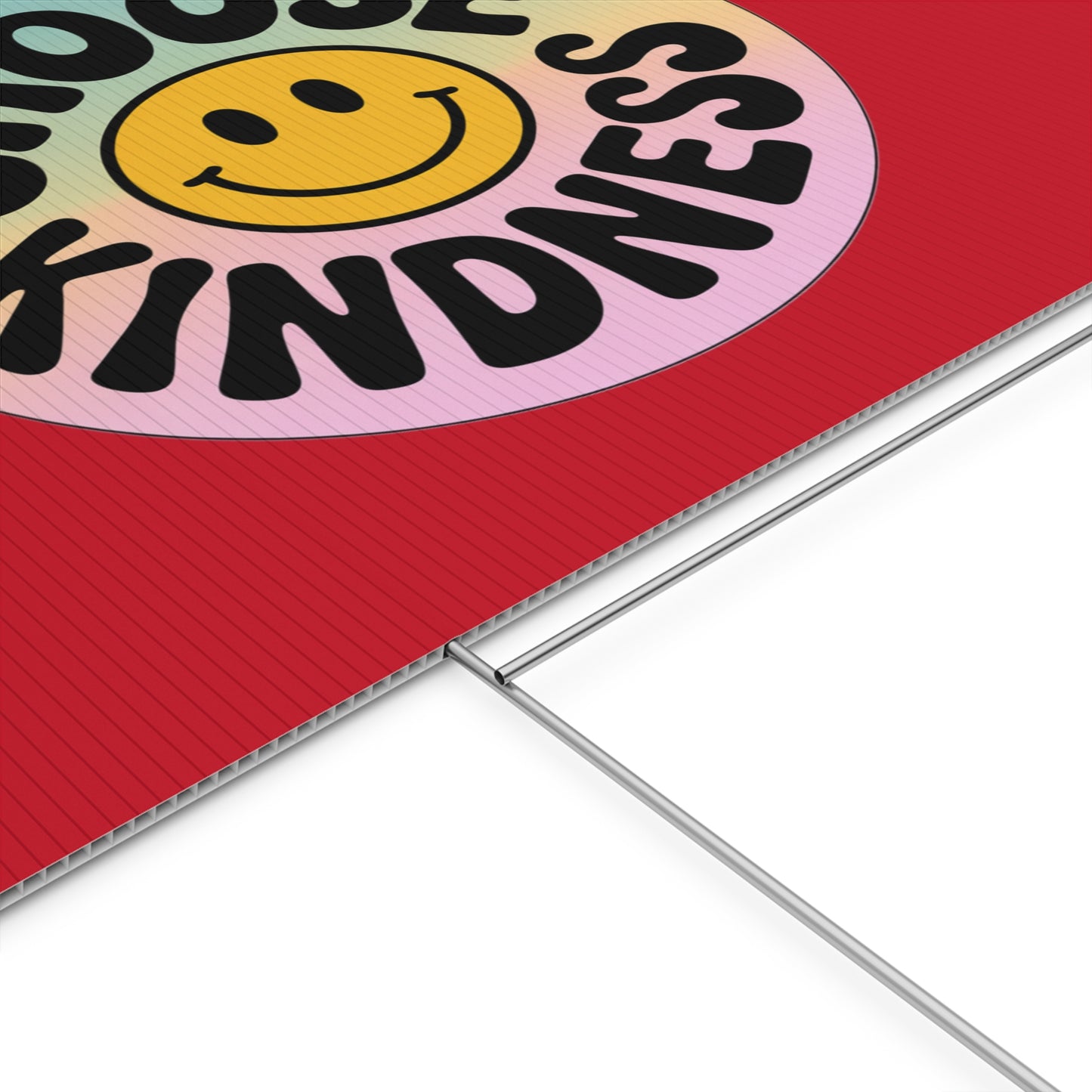 Dark Red of Joyful Choose Kindness Plastic Yard Sign