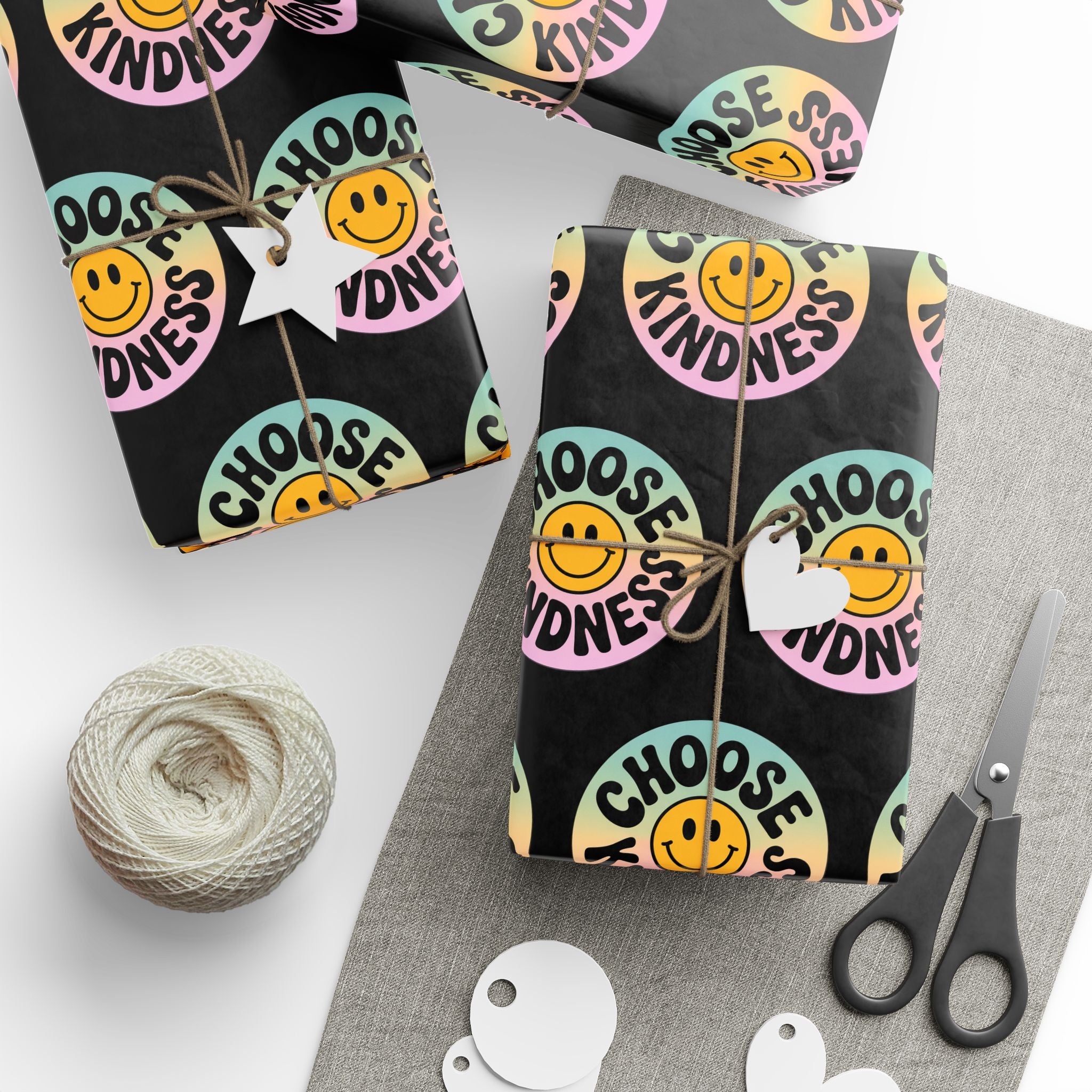 Black Choose Kindness Wrapping Papers