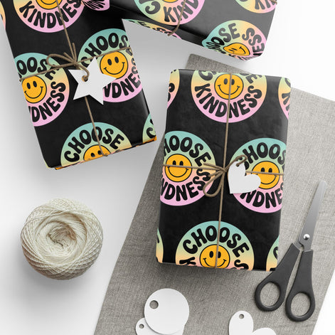Black Choose Kindness Wrapping Papers