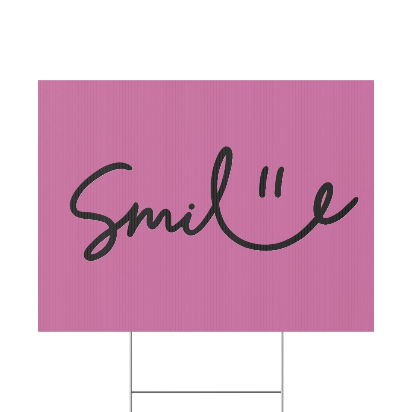 Light Pink Smile Yard Sign