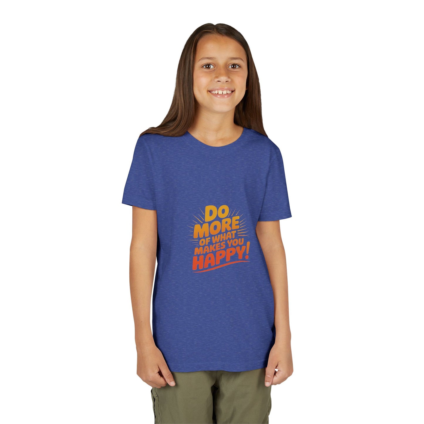 Youth Tee — “Do More of What Makes You Happy!” Positive Graphic Kids T‑Shirt