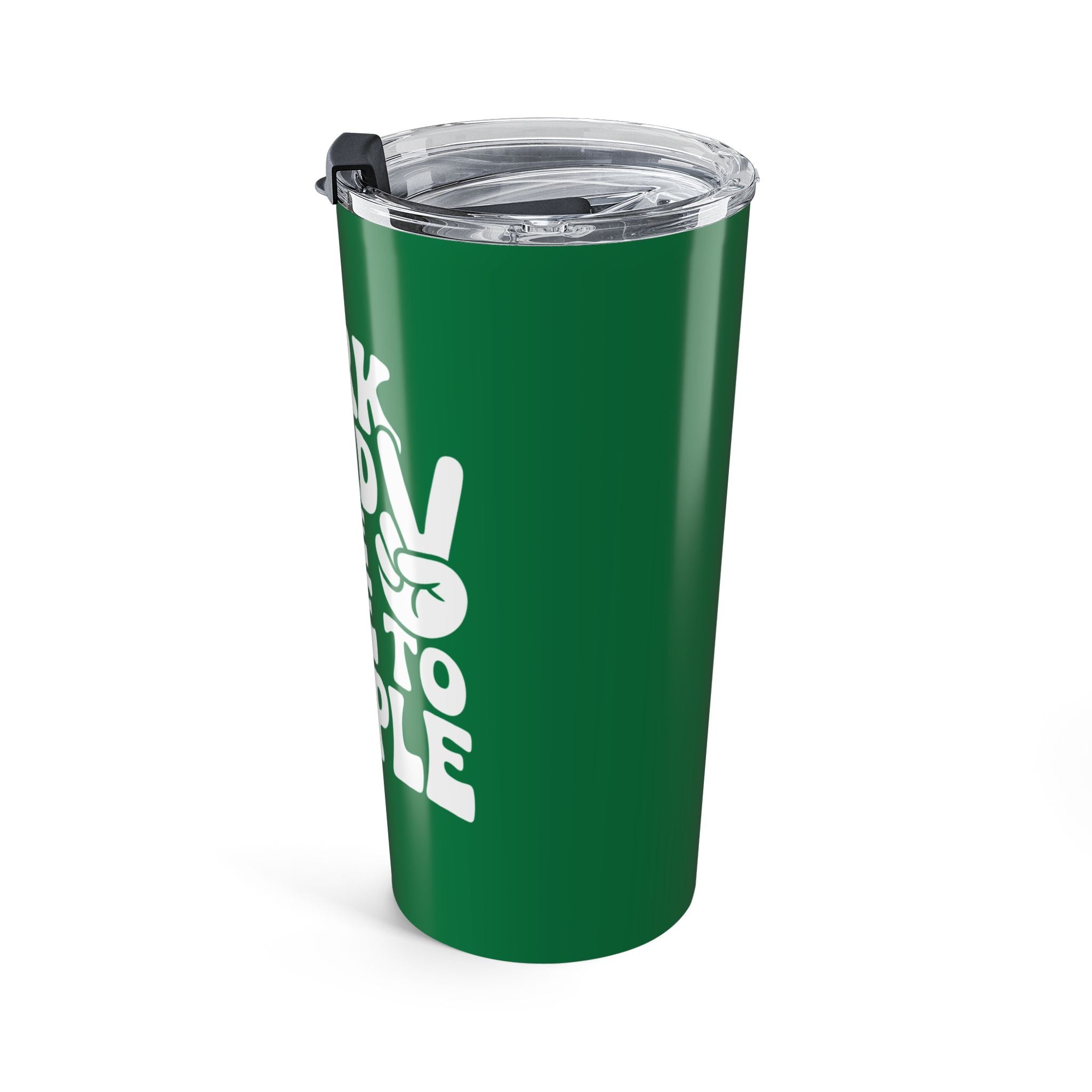 Green/White Work Hard & Be Nice to People 20 oz. Tumbler