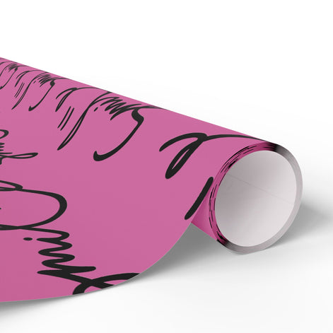 Light Pink/Black Smile Stylish Gift Wrapping Paper for Any Occasion