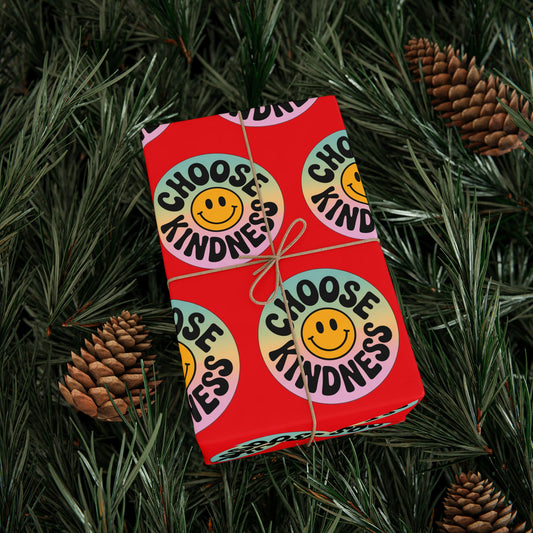 Red Choose Kindness Wrapping Papers